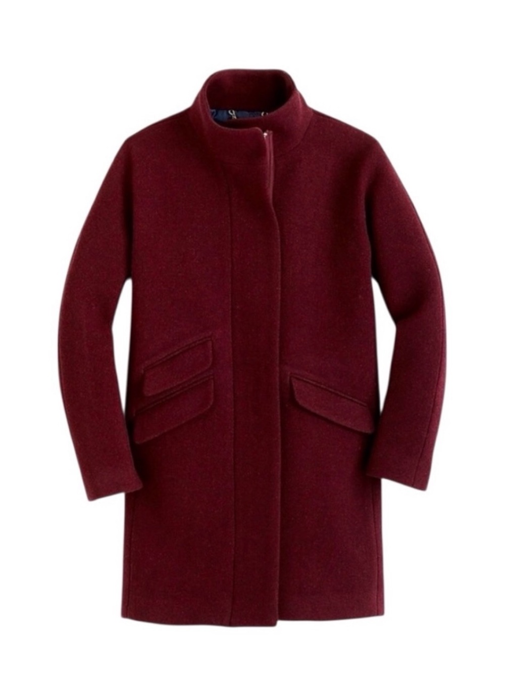 EUC J.Crew Cocoon Coat in Italian Stadium-Cloth Wool Blend Sz 8 J5536 - Picture 3 of 4